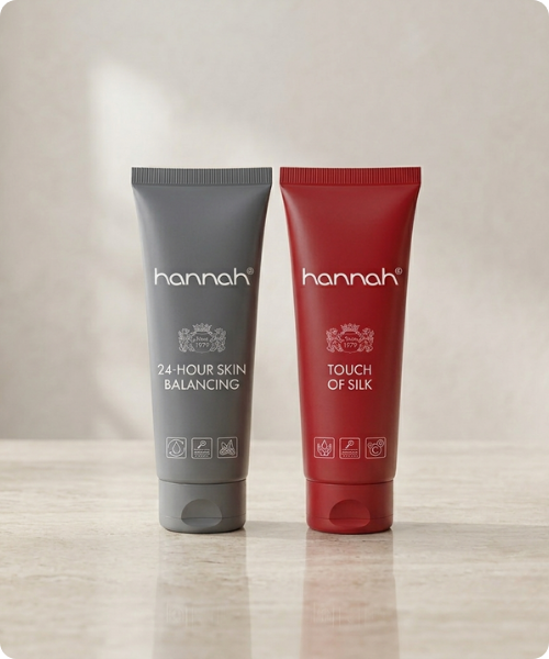 hannah 24 hour skin balancing en touch of silk crèmes