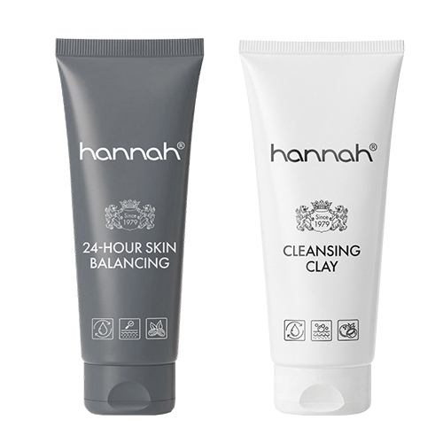 Duo set van hannah 24-hour Skin Care crème en een herstellend hannah gezichtsmasker.