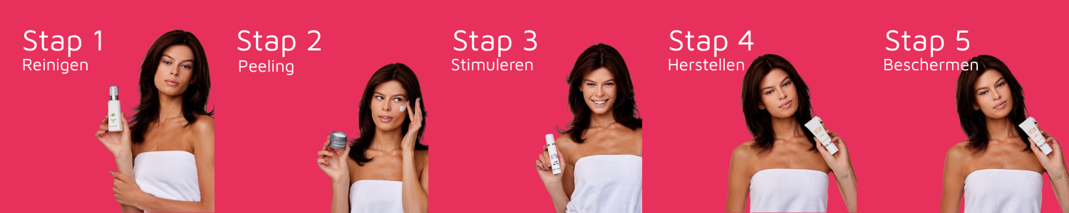hannah-5-stappenplan-reinigen-peelen-stimuleren-herstellen-beschremen
